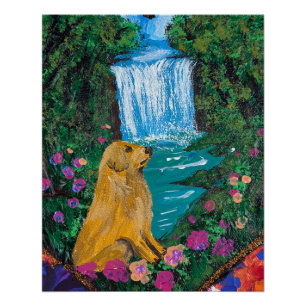 Poster Œuvre d'art artisanale – Chien près de la casc