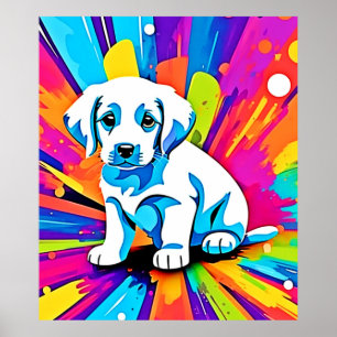 Poster Œuvre d'art canine vibrante