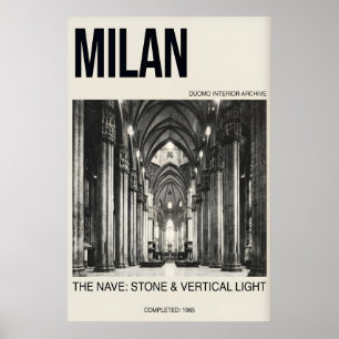 Poster Œuvre d'art de mur de cathédrale Intérieur du Duom