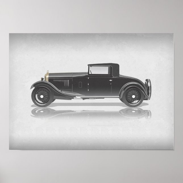 Poster Œuvre d'art de voiture rétro (Devant)