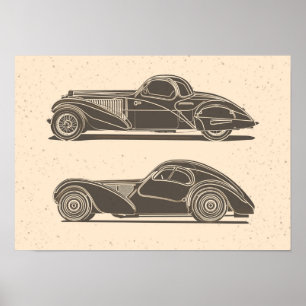 Poster Œuvre d'art de voiture rétro