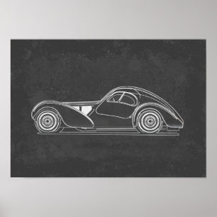 Poster Œuvre d'art de voiture rétro