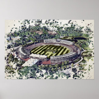 Poster Œuvre d'art du stade de cricket - Southampton, Ham