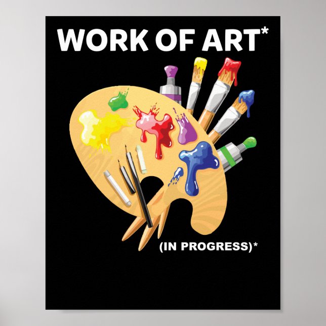 Poster OEuvre d'art en cours Artiste parfait (Devant)