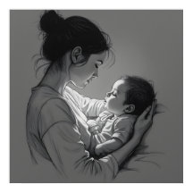 Œuvre d'art Mère & Bébé