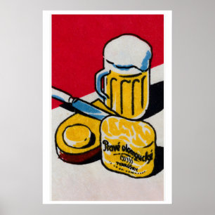 Poster Œuvre d'art murale boîte d'allumettes - Étiquette 