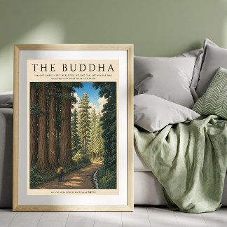 Poster Œuvre d'art murale citation de Bouddha | Paysage f