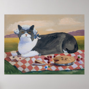 Poster Œuvre d'art murale de chat drôle de George Washing