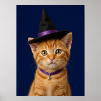 Poster Œuvre d'art murale de chaton tigré orange — Sorciè