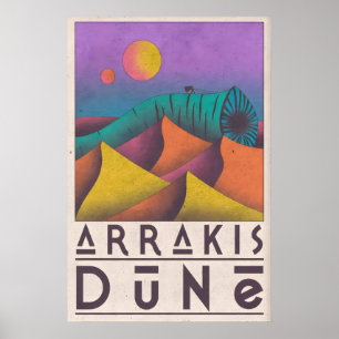 Poster Œuvre d'art murale de dune dans le style d'affiche