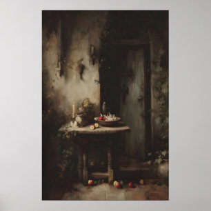 Poster Œuvre d'art murale de salle à manger gothique, cui