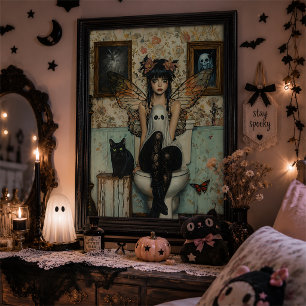 Poster Œuvre d'art murale Halloween de fée gothique fantô