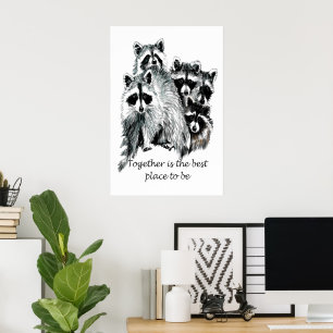 Poster Œuvre d'art murale imprimable de la famille du rat