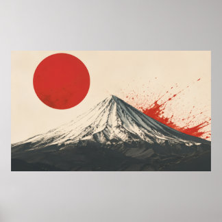 Poster Œuvre d'art murale minimaliste du mont Damavand –