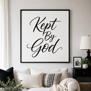 Poster Œuvre d'art murale noire et blanche Gardée par Die