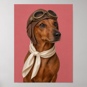 Poster Œuvre d'art murale teckel — Animal de compagnie pi