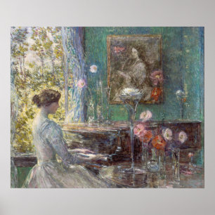 Poster Œuvre d'art murale vintage impressionniste de dame