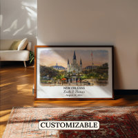 Œuvre d'art personnalisée de La Nouvelle-Orléans,