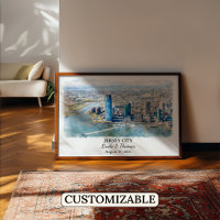 Œuvre d'art personnalisée pour Jersey City, affich