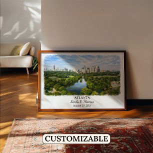 Poster Œuvre d'art personnalisée pour les murs d'Atlanta,