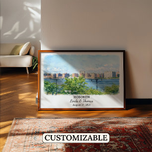 Poster Œuvre d'art personnalisée pour les murs de Hoboken