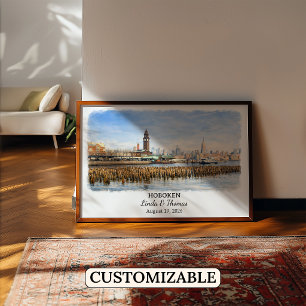 Poster Œuvre d'art personnalisée pour les murs de Hoboken