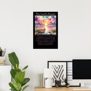 Poster Œuvre d'art sereine du rivage de l'oraison dominic