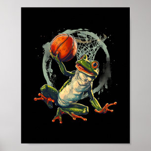 Poster Œuvre d'art Sketll Frog Toad Slam Dunk Sketll Hoop