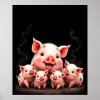 Œuvre d'art sur les porcs – Truie et porcelets