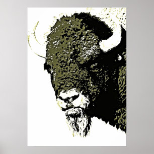 Poster Oeuvre de Bison Buffalo Head