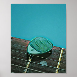 Poster OEuvre de guitare rétro vintage pour guitariste