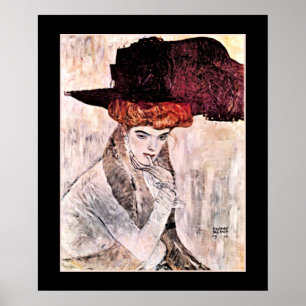 Poster Oeuvre de Gustav Klimt, Cabine de Der Schwarze