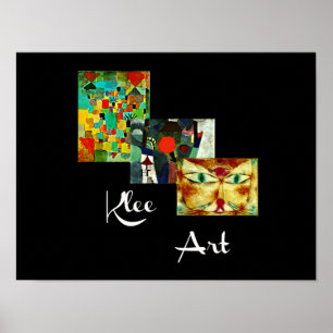 Poster oeuvre de Klee, collage de Paul Klee,