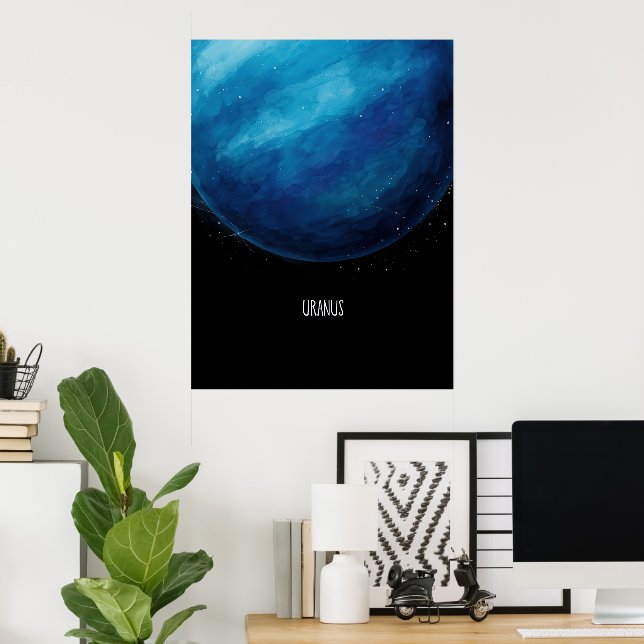 Poster Oeuvre de la planète Uranus - Illustration de l'es (Bureau à domicile)