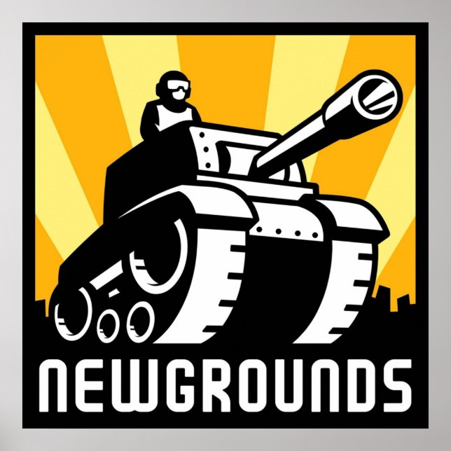 Poster Oeuvre du logo Newgrounds (Devant)