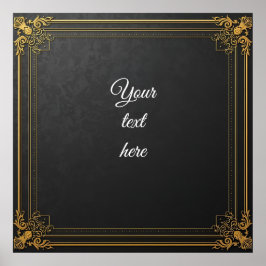 Poster OEuvre murale de luxe personnalisable - Ornate Gol