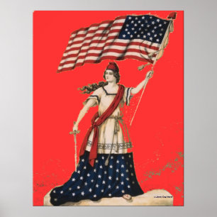 POSTER OEUVRE PATRIOTIQUE - POSTES - IMPRIMANTES DE CANVA