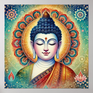 Poster OEuvre spirituelle de Bouddha Gautam