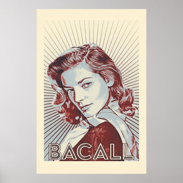 Poster Oeuvre vectorielle Lauren Bacall (Devant)