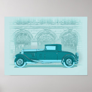 Poster Œuvres d'art de voiture rétro