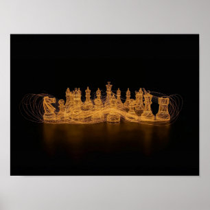 Poster OEuvres d'échecs lumineuses