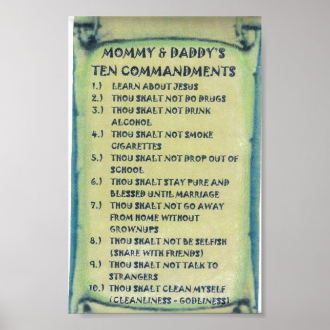 Poster of Mommy & Daddys 10 Gebote (Vorne)