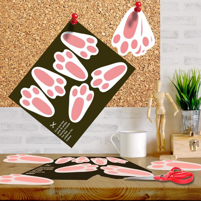 Poster of Ready to Cut-Out Easter Bunny Tracks (Von Creator hochgeladen)