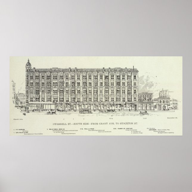 Poster O'Farrell South side Grant et Stockton (Devant)