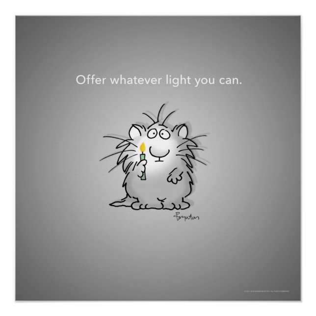 Poster OFFER WHATEVER LIGHT YOU CAN par Sandra Boynton (Devant)
