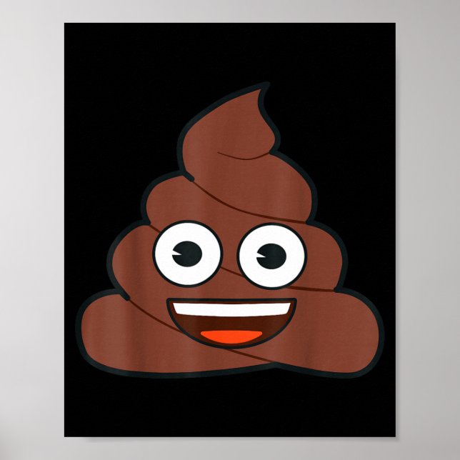 Poster Official Emoji Poop Happy Yellow Smile Face  (Devant)