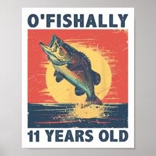 Poster Officiellement 11 ans en 2014 Pêche Pêcheur 11ème