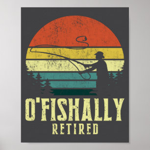 Poster Officiellement à la retraite drôle de retraite de
