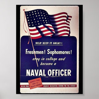 Poster Officier de la marine