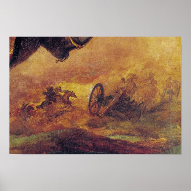 Poster Officier des Hussars, détail du canon (Devant)